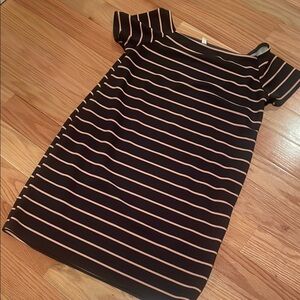 Pinkblush Striped Black and Pink Dress